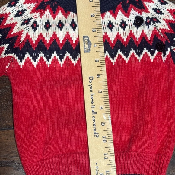 Vintage child’s European Red and Navy Striped Sweater 2-3 years old - Picture 2 of 5